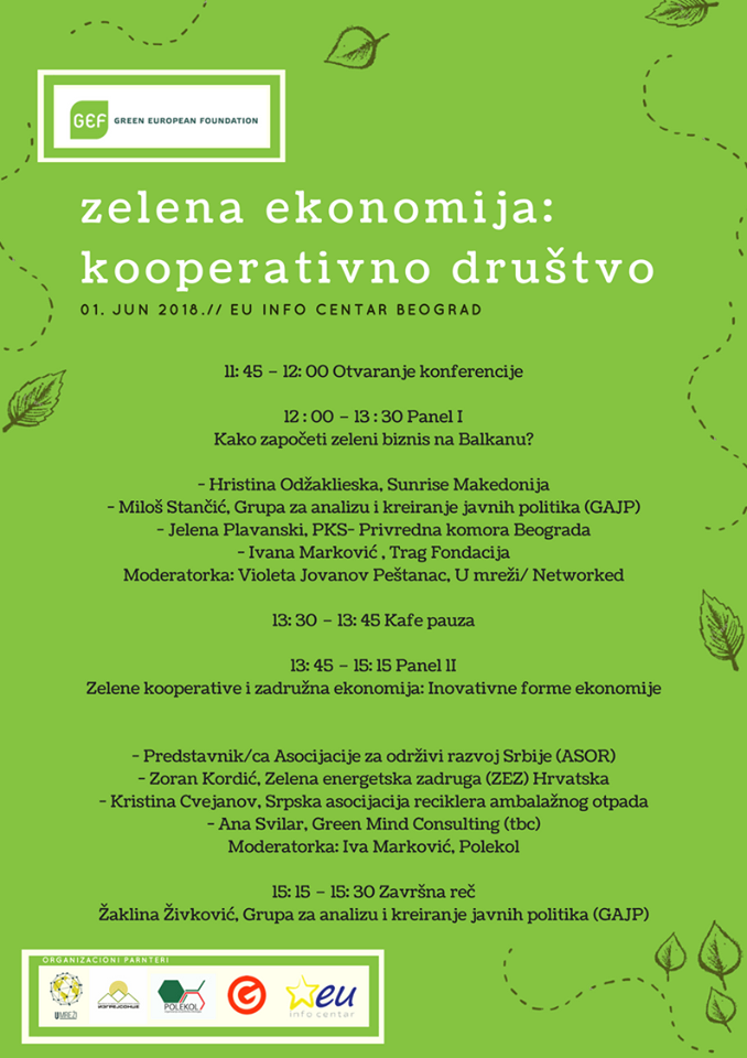 agenda Konferencija 1 jun u Beogradu Zelena Ekonomija