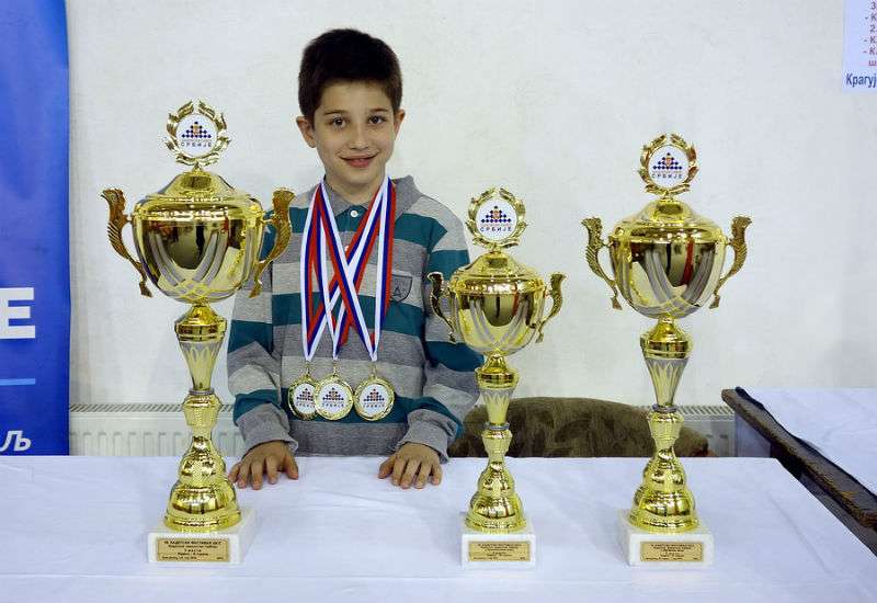 Osmogodi&scaron;nji Marko Milanović iz Pančeva na kadetskom prvenstvu u &scaron;ahu u Kragujevcu