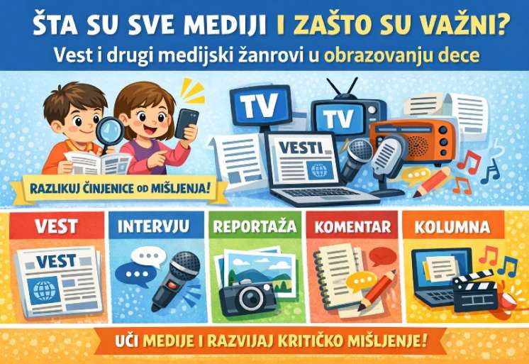 Mediji nisu samo izvor informacija, već i prostor u kome se razmenjuju ideje, stavovi i vrednosti. Oni informi&scaron;u, obrazuju, zabavljaju i utiču na formiranje javnog mnjenja